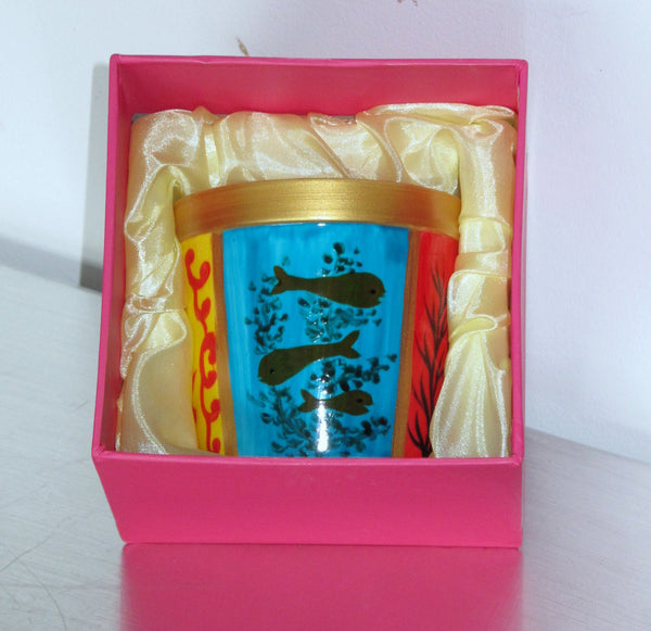 Scented Candle - Hand Painted 42% Bone China, gift boxed - CARRÉ