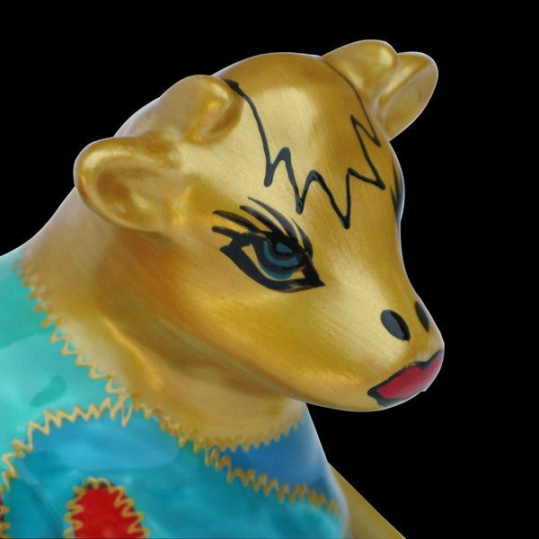 Cow Butter Dish - Hand Painted Porcelain, gift boxed - CLEOPATRA