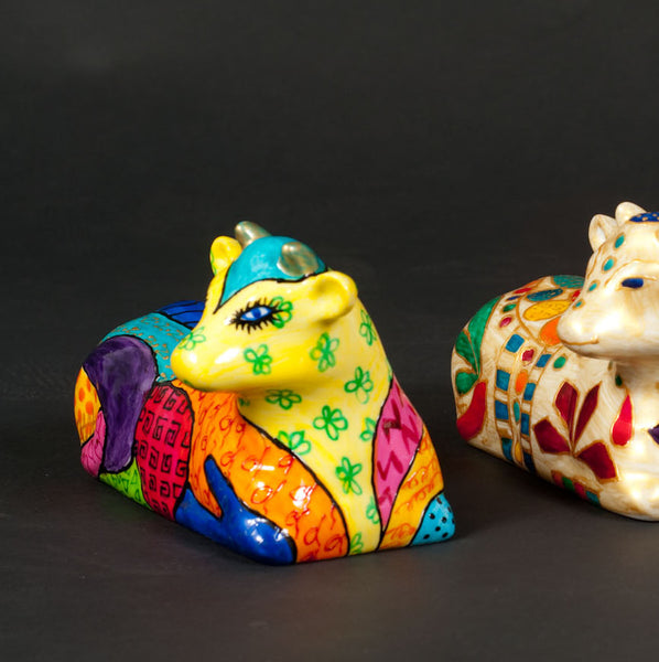 Cow Butter Dish - Hand Painted Porcelain, gift boxed - COMMOTION