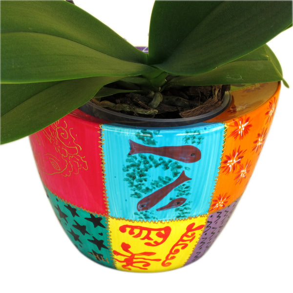 Cachepot Planter - Hand Painted Porcelain, gift boxed - CARRÉ