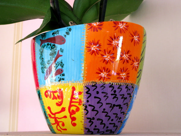 Cachepot Planter - Hand Painted Porcelain, gift boxed - CARRÉ