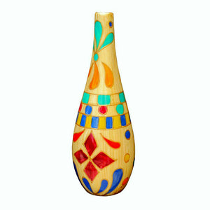 Oil Bottle with Pourer - Hand Painted Porcelain, gift boxed - QUEEN OF SHEBA