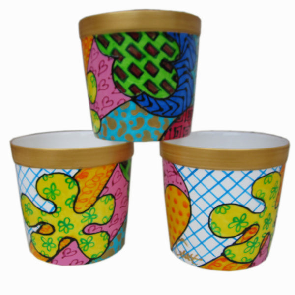 Scented Candle - Hand Painted 42% Bone China, gift boxed - COMMOTION