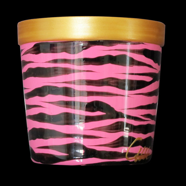 Scented Candle - Hand Painted 42% Bone China, gift boxed - PINK TIGER