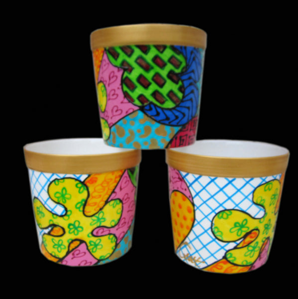 Candle Holder - Hand Painted Bone China. gift boxed - COMMOTION