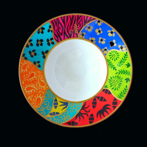 Limited Edition Bowl (25cm) -  Hand Painted Bone China, gift boxed - HAPPINESS