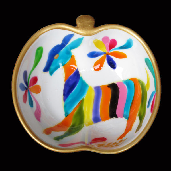 Apple Dish (9cm) - Hand Painted Bone China, gift boxed - GOAT