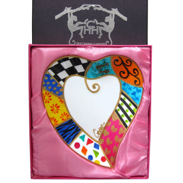 Heart Shaped Plate - Hand Painted Bone China, gift boxed - TUTTI