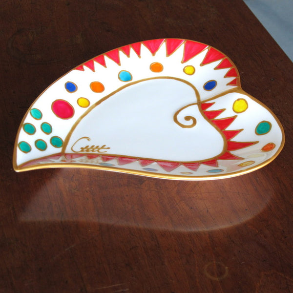 Heart Shaped Plate - Hand Painted Bone China, gift boxed - EDGE