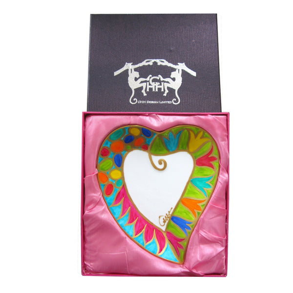 Heart Shaped Plate - Hand Painted Bone China, gift boxed - EMILE