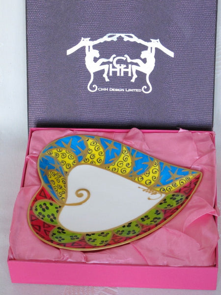 Heart Shaped Plate - Hand Painted Bone China, gift boxed - FANTASY