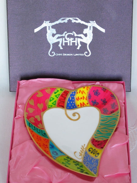 Heart Shaped Plate - Hand Painted Bone China, gift boxed - LOVE