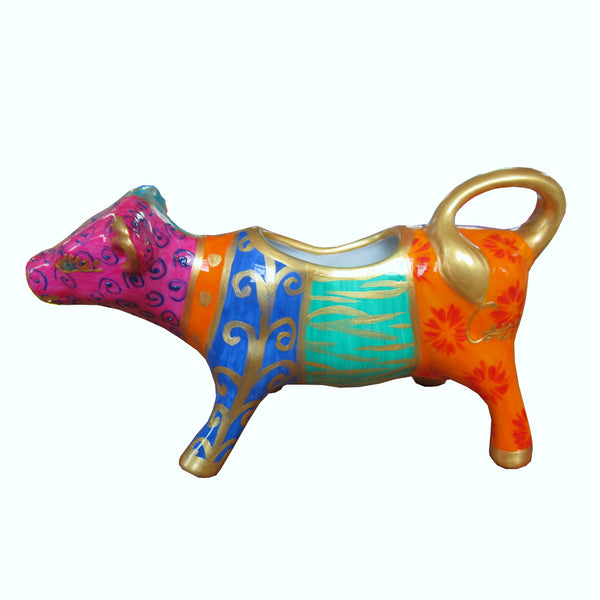 Cow Creamer Jug - Hand Painted Porcelain, gift boxed - LEOPARD