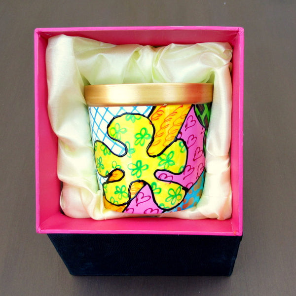 Candle Holder - Hand Painted Bone China. gift boxed - COMMOTION