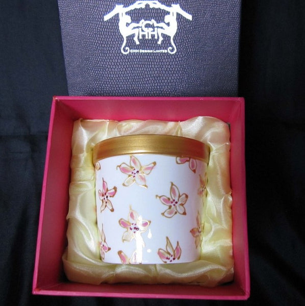Scented Candle - Hand Painted 42% Bone China, gift boxed - STARFLOWER