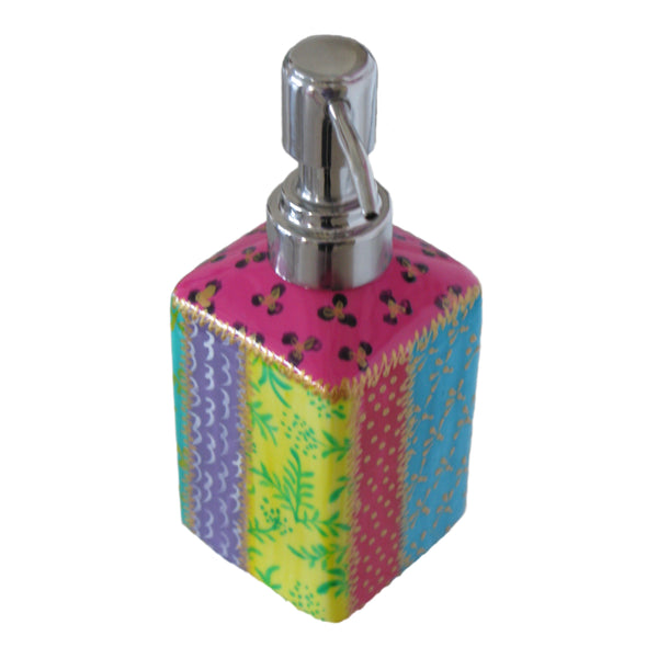 Soap Liquid Pump Dispenser - Hand Painted Ceramic, gift boxed - AFRICA