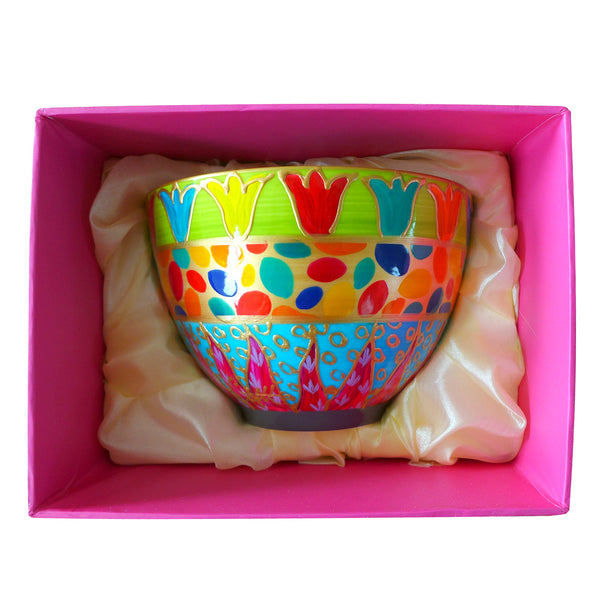 Bowl (13.5cm) - Decorative Hand Painted Bone China, gift boxed - EMILIO