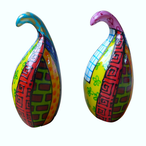 Salt and Pepper Set - Hand Painted Bone China, gift boxed - COMMOTION