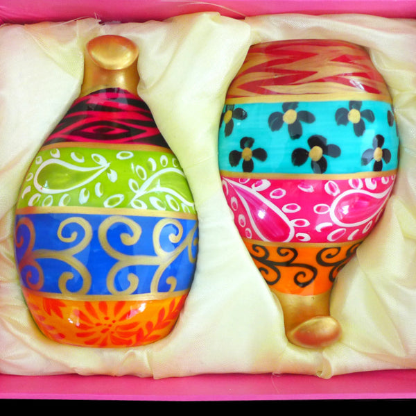 Salt and Pepper Set - Hand Painted Bone China, gift boxed - DIVERSITY