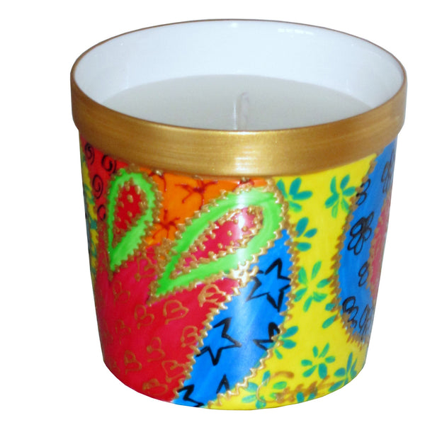 Candle Holder - Hand Painted Bone China. gift boxed - CARNIVAL