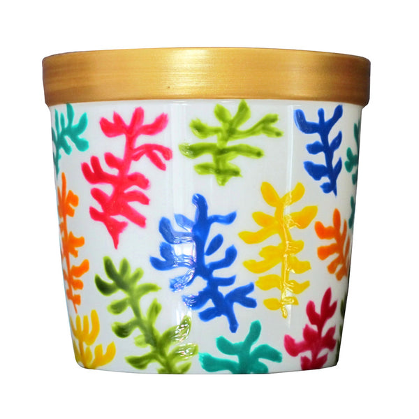 Scented Candle - Hand Painted 42% Bone China, gift boxed - CORAL