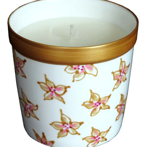 Scented Candle - Hand Painted 42% Bone China, gift boxed - STARFLOWER