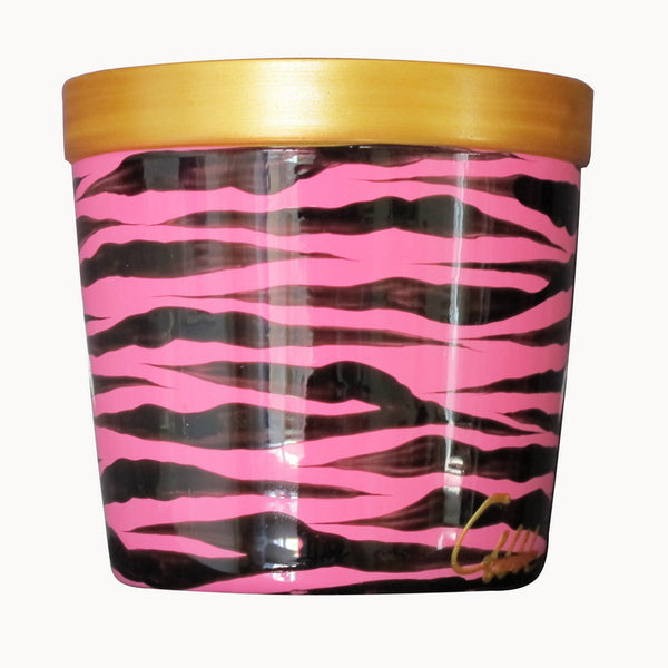 Scented Candle - Hand Painted 42% Bone China, gift boxed - PINK TIGER