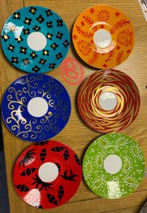 Set of 6 Saucers Diversity II
