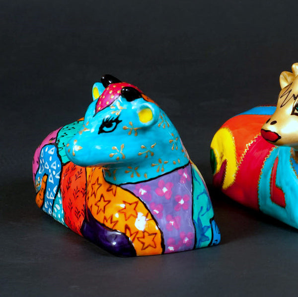 Cow Butter Dish - Hand Painted Porcelain, gift boxed - AFRICA