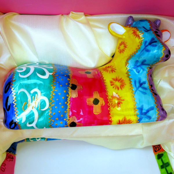 Cow Butter Dish - Hand Painted Porcelain, gift boxed - TSARINA