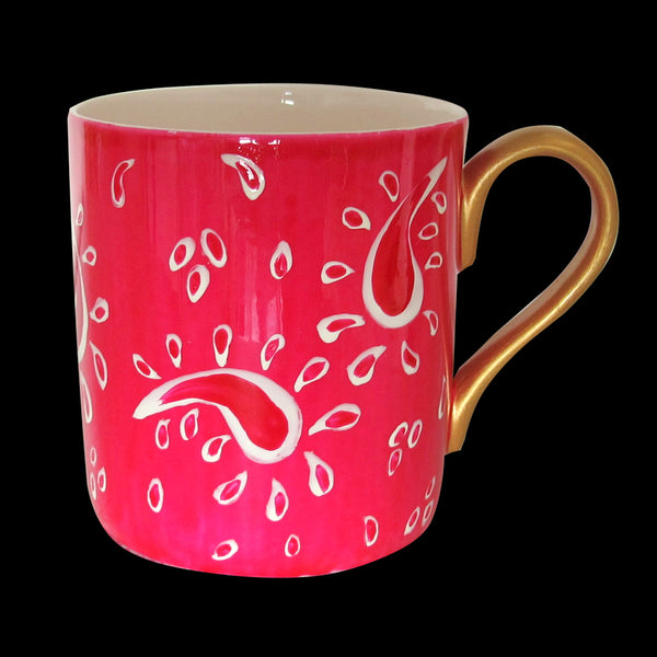 Coffee / Tea Mug - Hand Painted Bone China, gift boxed - DIVERSITY PINK