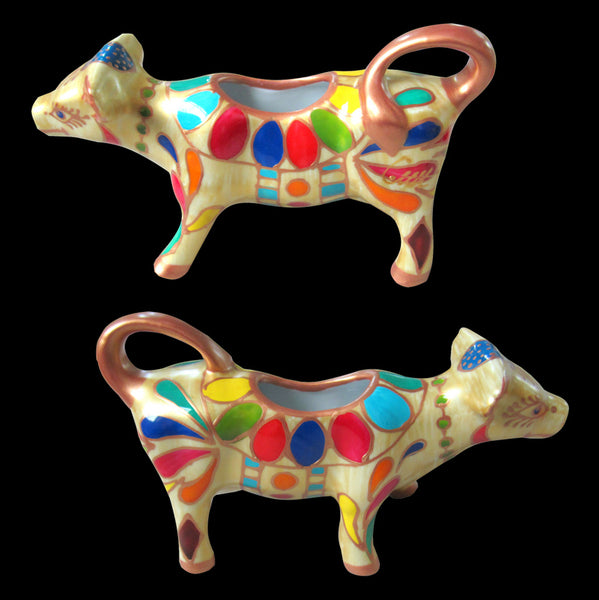 Cow Creamer Jug - Hand Painted Porcelain, gift boxed - QUEEN OF SHEBA