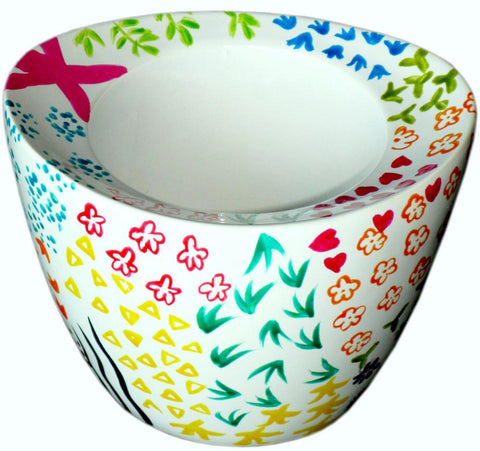 Cachepot Planter - Hand Painted Porcelain, gift boxed - FLORA