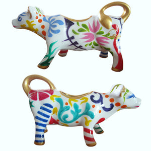 Cow Creamer Jug - Hand Painted Porcelain, gift boxed - GEO