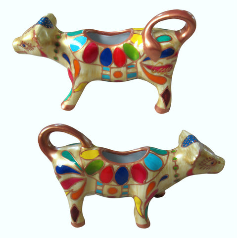 Cow Creamer Jug - Hand Painted Porcelain, gift boxed - QUEEN OF SHEBA
