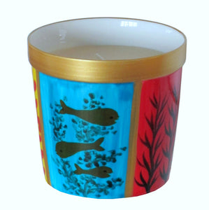 Scented Candle - Hand Painted 42% Bone China, gift boxed - CARRÉ