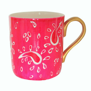 Coffee / Tea Mug - Hand Painted Bone China, gift boxed - DIVERSITY PINK