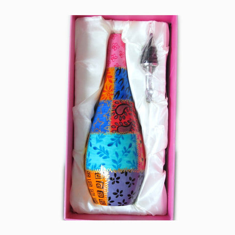 Oil Bottle with Pourer - Hand Painted Porcelain, gift boxed - TSAR