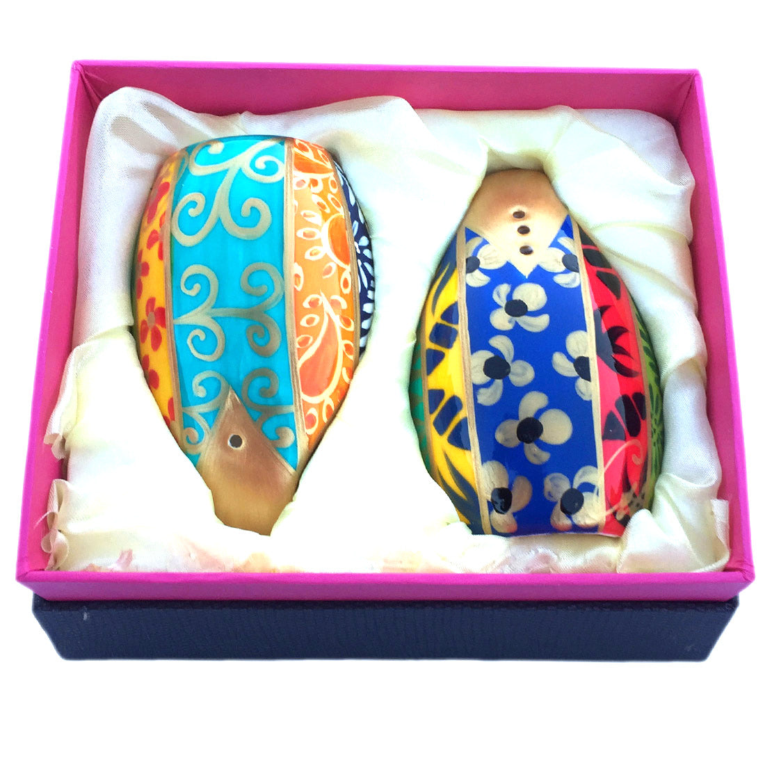 Salt and Pepper Set - Hand Painted Bone China, gift boxed - EUPHORIA